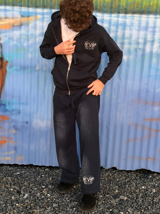 Dark Blue Sunfade Sweatpants
