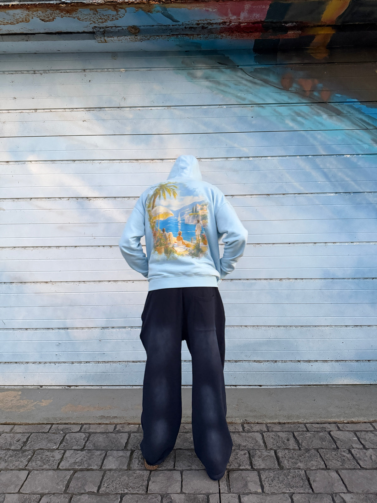 Dark Blue Sunfade Sweatpants