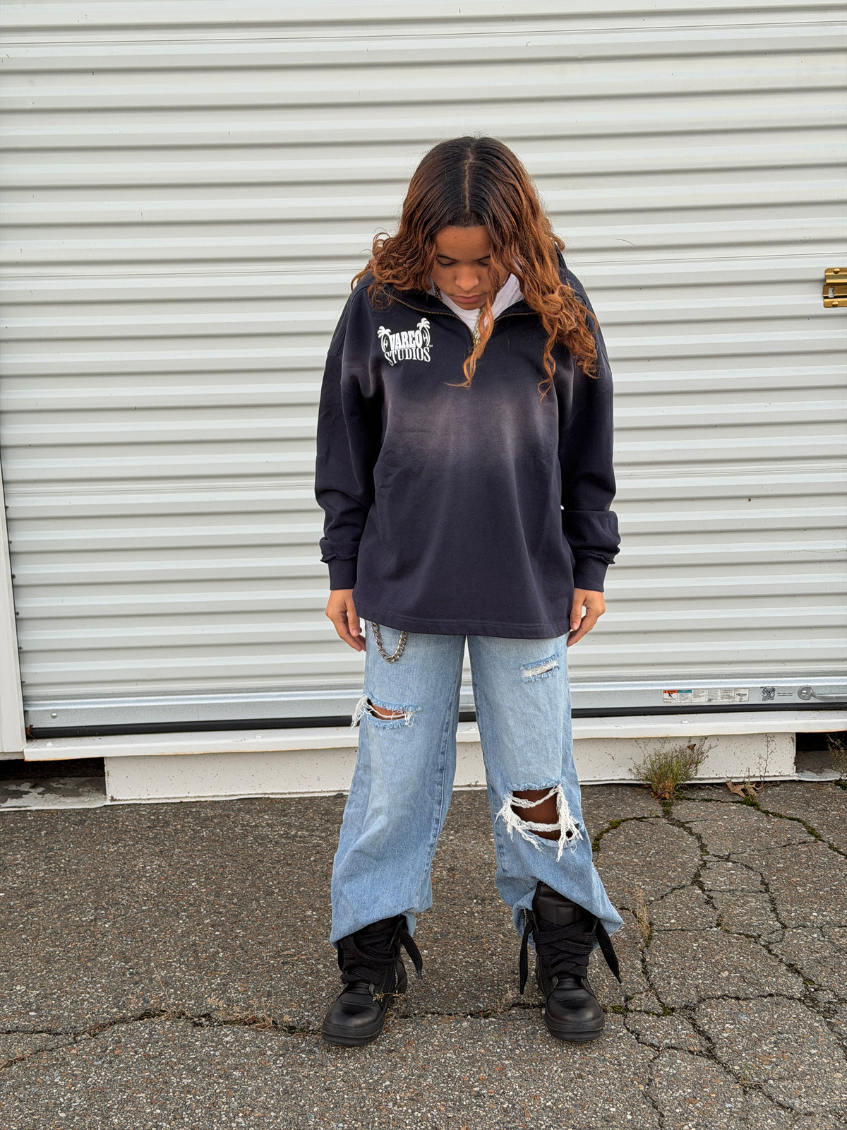 Sun-Faded Quarter Zip